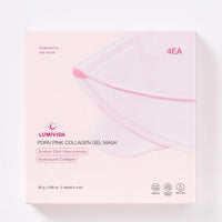 LumiVIda SALMON PDRN Pink Collagen Gel Sheet Mask, 4 Pack, Hydrolyzed Collagen with Sodium DNA and Niacinamide for Anti-Aging and Moisturizing