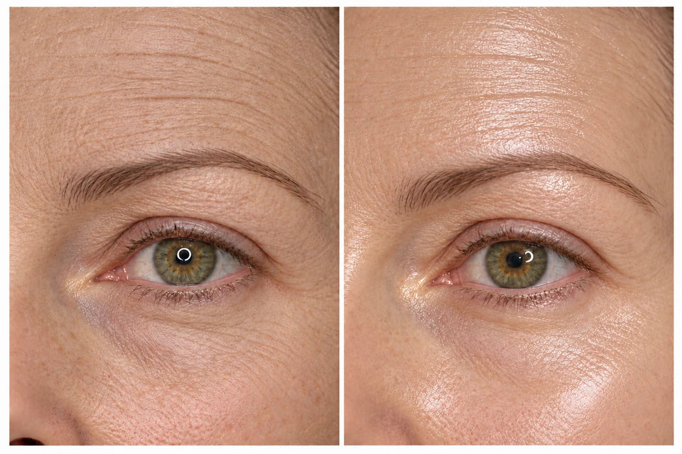 Comparison photo shared with the review by Caroline B., 56